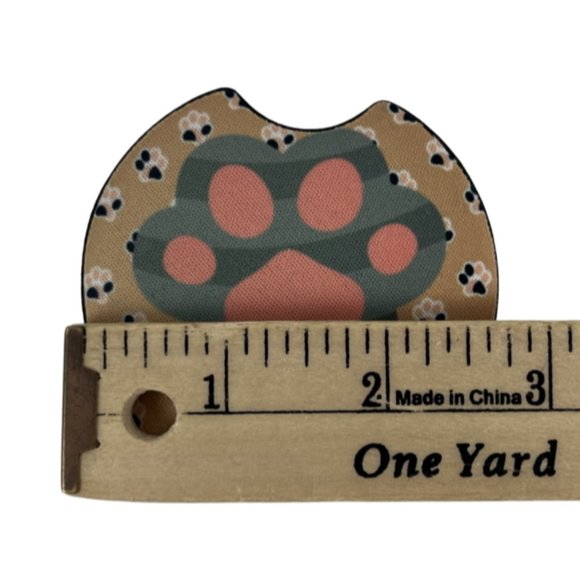 Car Coasters Cat Paw Cat Life Mom Lover Set of 2 Neoprene Absorbent Sassy Hippo - Picture 6 of 9